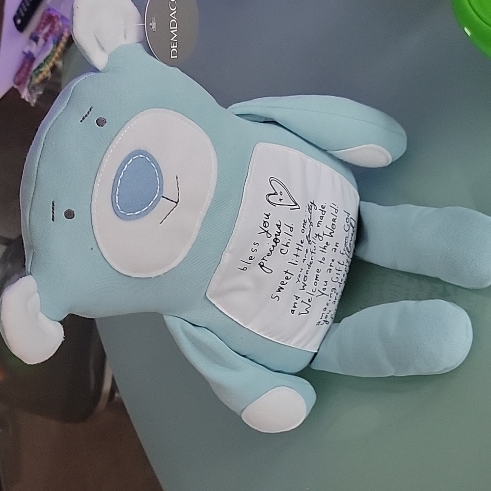 DEMDACO. stuffed bear. Welcome baby/Child's poem. Nwt - Picture 2 of 6